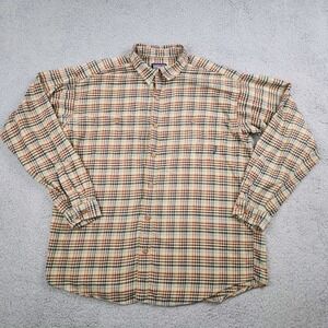 Patagonia Shirt Mens Large Brown Flannel Fjord Organic Cotton Plaid Casual Work